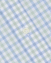 Otto Handmade Sport Shirt In Green Gingham Poplin