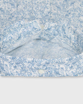 Short Sleeved Button Down Sport Shirt In Navy Wild Woodland Liberty Fabric