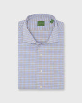 Otto Handmade Sport Shirt In Peach White Check Poplin
