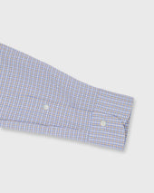Otto Handmade Sport Shirt In Peach White Check Poplin