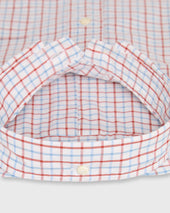 Button Down Sport Shirt In Berry Tattersall Poplin
