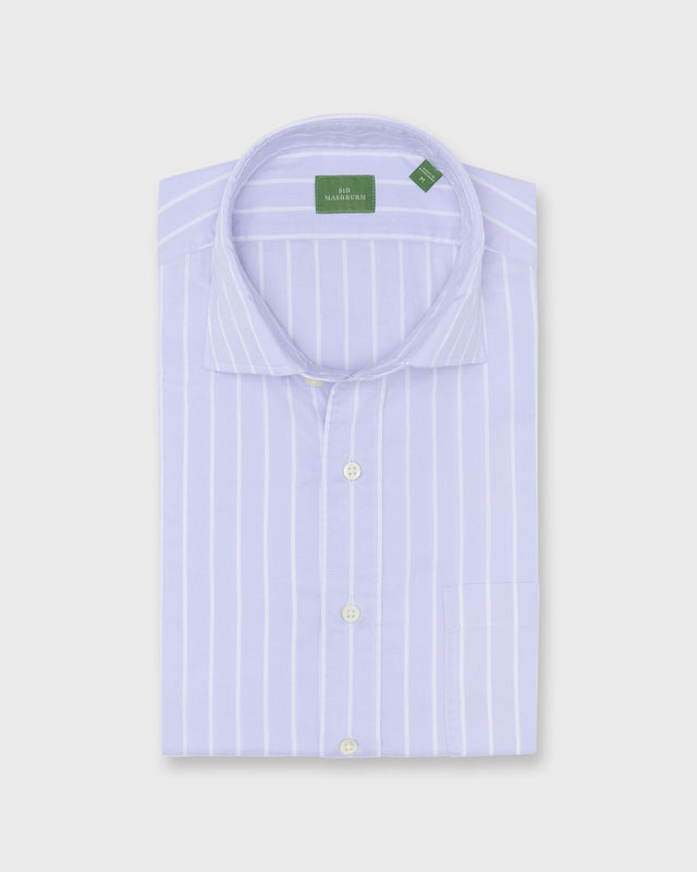 Spread Collar Sport Shirt In Sky Lightweight Oxford