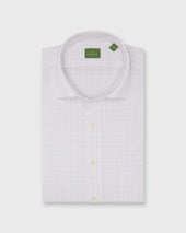 Spread Collar Sport Shirt in Pink/Sky/Green Tattersall Poplin