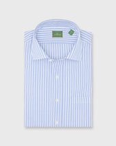 Otto Handmade Sport Shirt in Heather Sky Stripe Cotolino