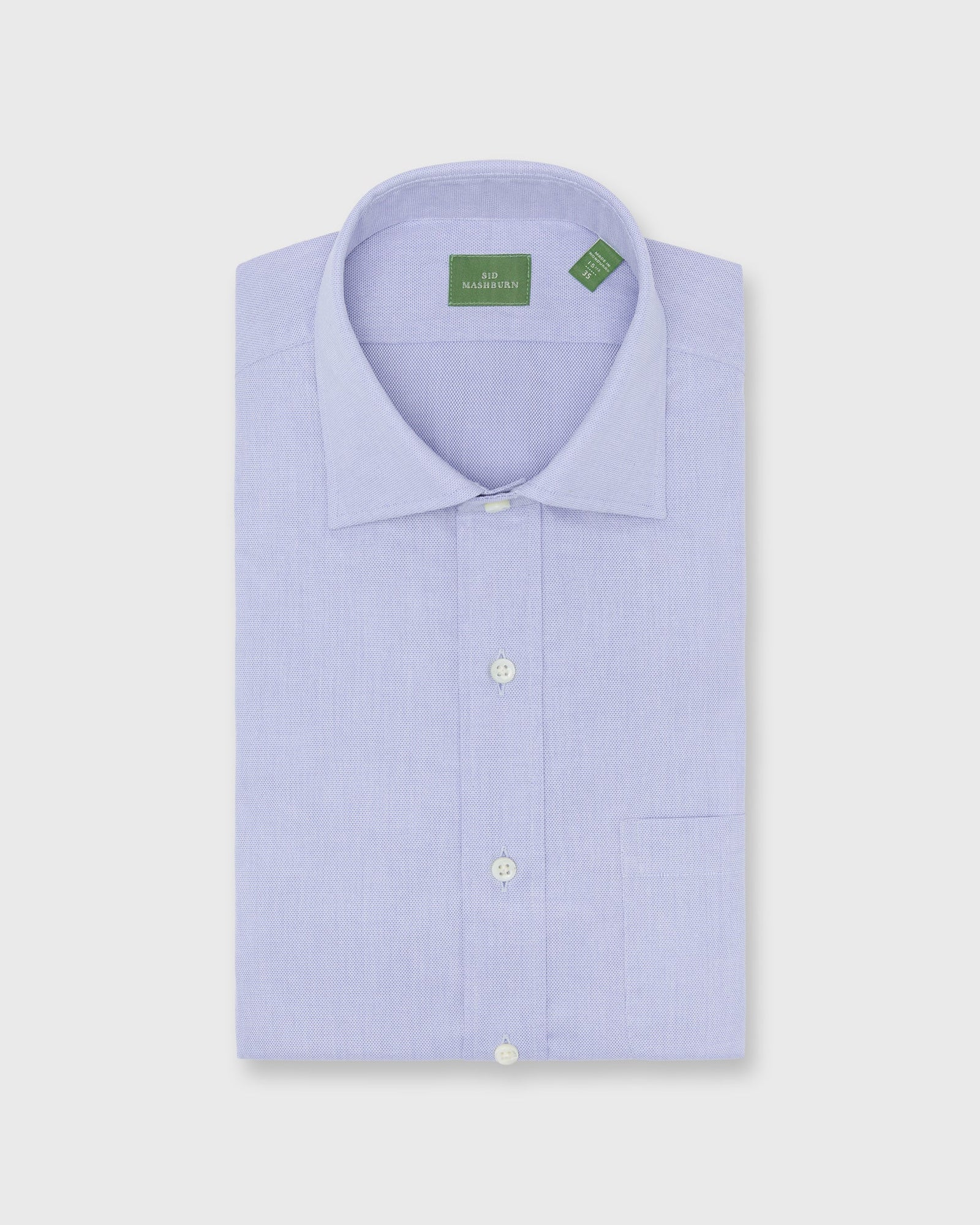 Spread Collar Dress Shirt In Micro Cellulare
