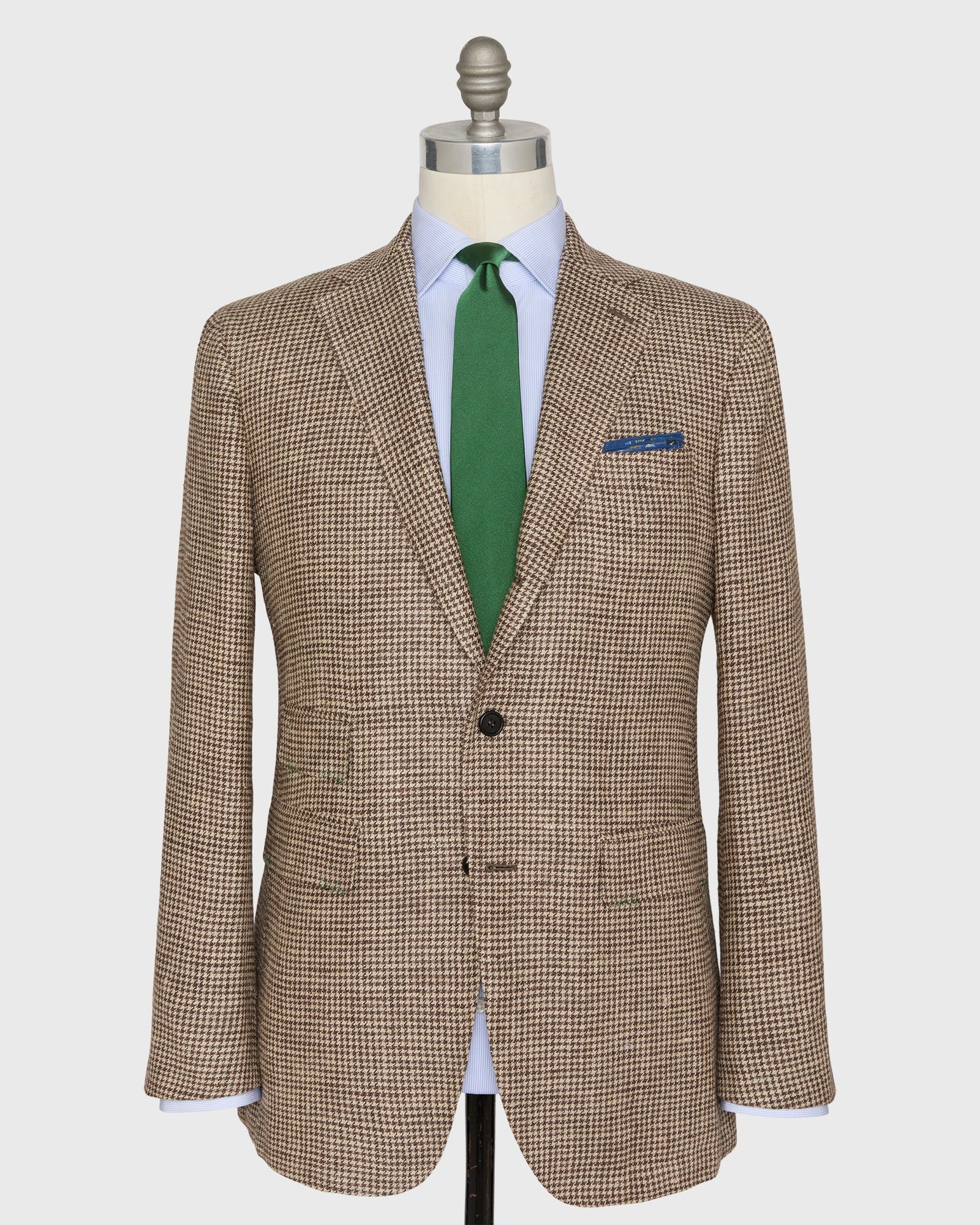 Virgil No 3 Jacket In Oat Houndstooth Hopsack