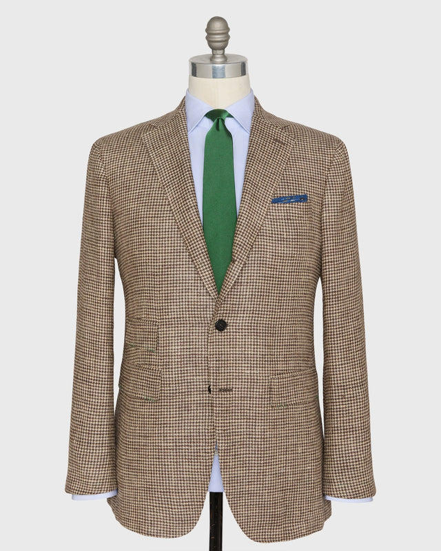 Virgil No 3 Jacket In Oat Houndstooth Hopsack
