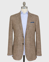 Virgil No 3 Jacket In Oat Houndstooth Hopsack