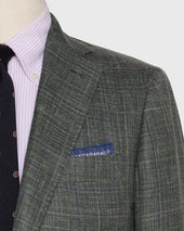 Virgil No 4 Jacket In Flax Plaid Hopsack