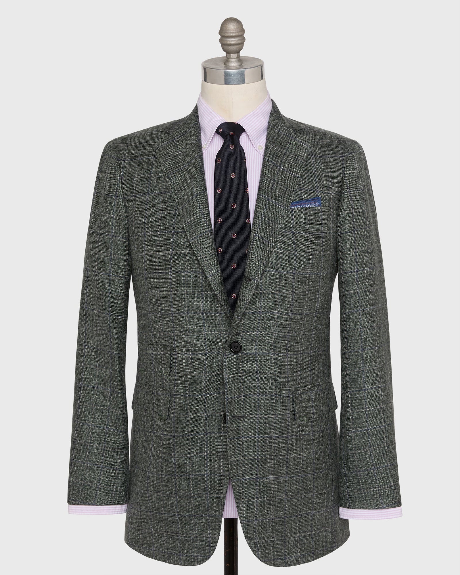 Virgil No 4 Jacket In Flax Plaid Hopsack