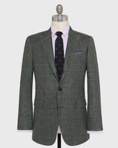 Virgil No 4 Jacket In Flax Plaid Hopsack