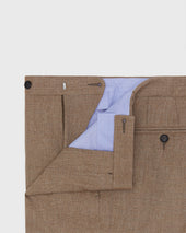 Side Tab Dress Trouser In Mocha Bone Hopsack