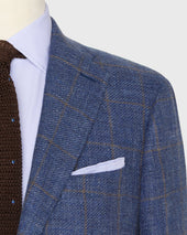 Virgil No 3 Jacket In Brown Windowpane Hopsack