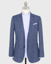 Virgil No 3 Jacket In Brown Windowpane Hopsack
