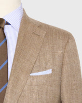 Virgil No 3 Jacket In Mocha Oat Hopsack
