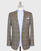 Virgil No 4 Jacket In Blue Brown Plaid Twill
