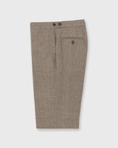 Side Tab Dress Trouser In Flax Glen Plaid Hopsack