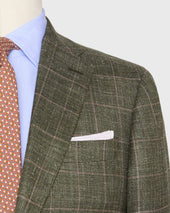 Virgil No 3 Jacket In Pink Bone Windowpane Hopsack