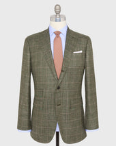 Virgil No. 3 Jacket in Olive/Pink/Bone Windowpane Hopsack