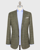 Virgil No 3 Jacket In Pink Bone Windowpane Hopsack