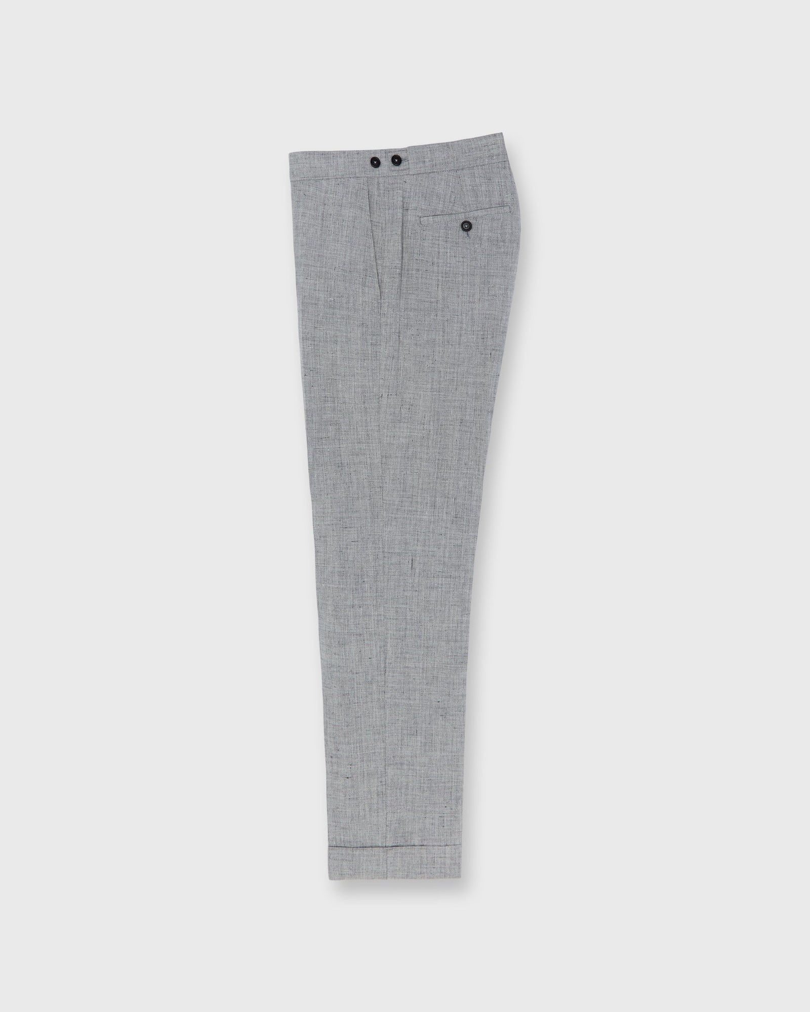 Ghost Trouser In Pearl Grey Rustic Hopsack