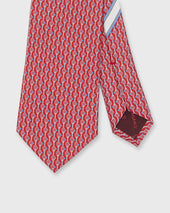 Silk Print Tie In Gancini Foulard