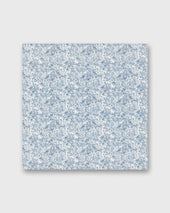 Cotton Pocket Square In White Navy Wild Woodland Liberty Fabric
