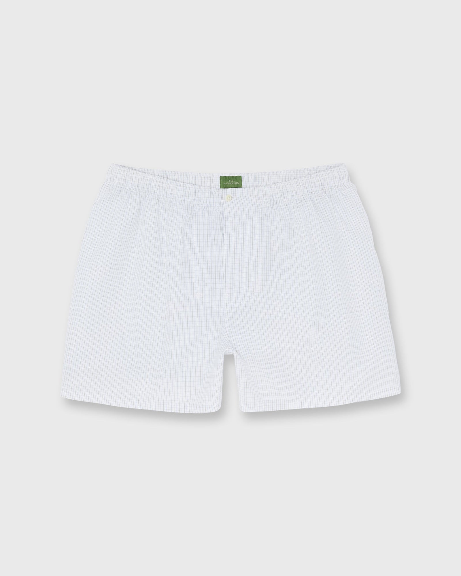 Button-Front Boxer Short in Peri/Green Green Graph Check