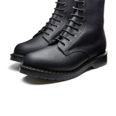 Black Greasy Grain 8 Eye Derby Boot