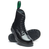 Black Hi-Shine Grain 8 Eye Derby Boot
