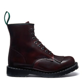 Burgundy Rub-Off 8 Eye Derby Boot & Brogue Kiltie