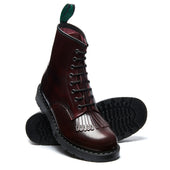 Burgundy Rub-Off 8 Eye Derby Boot & Brogue Kiltie