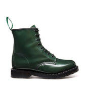 Green Hi-Shine 8 Eye Derby Boot