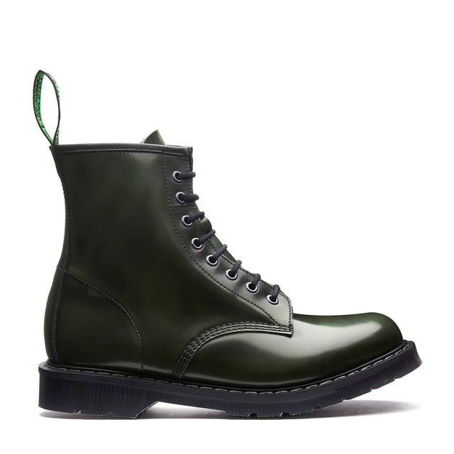 Green Rub-Off 8 Eye Derby Boot