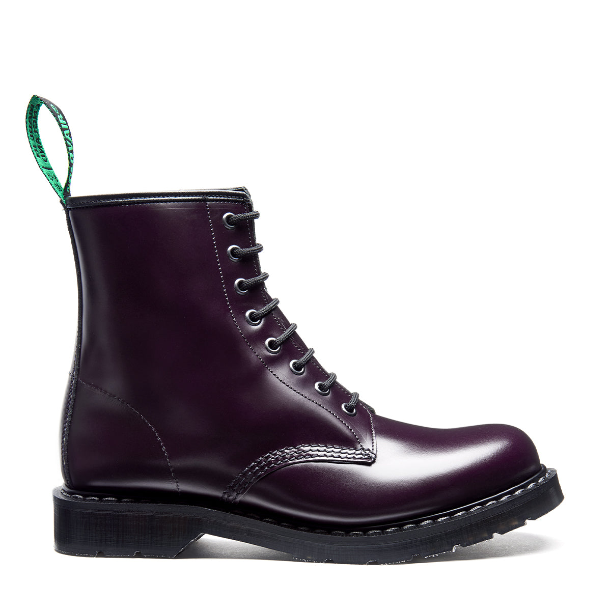 Purple Hi Shine 8 Eye Derby Boot