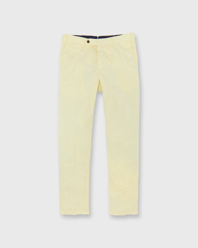 Slim Flat Front Trouser in Pale Yellow