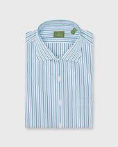 Spread Collar Dress Shirt In Bluegrass Multi Stripe Poplin