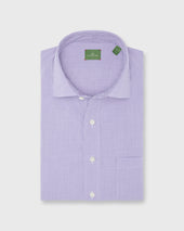 Otto Handmade Sport Shirt in Lavender Micro Gingham Chambray