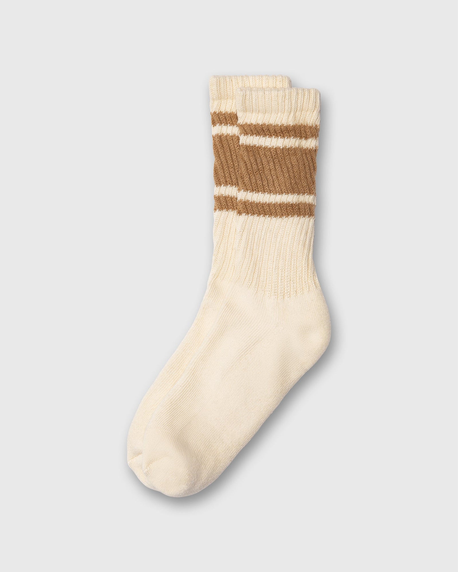 Retro Stripe Socks In Acorn