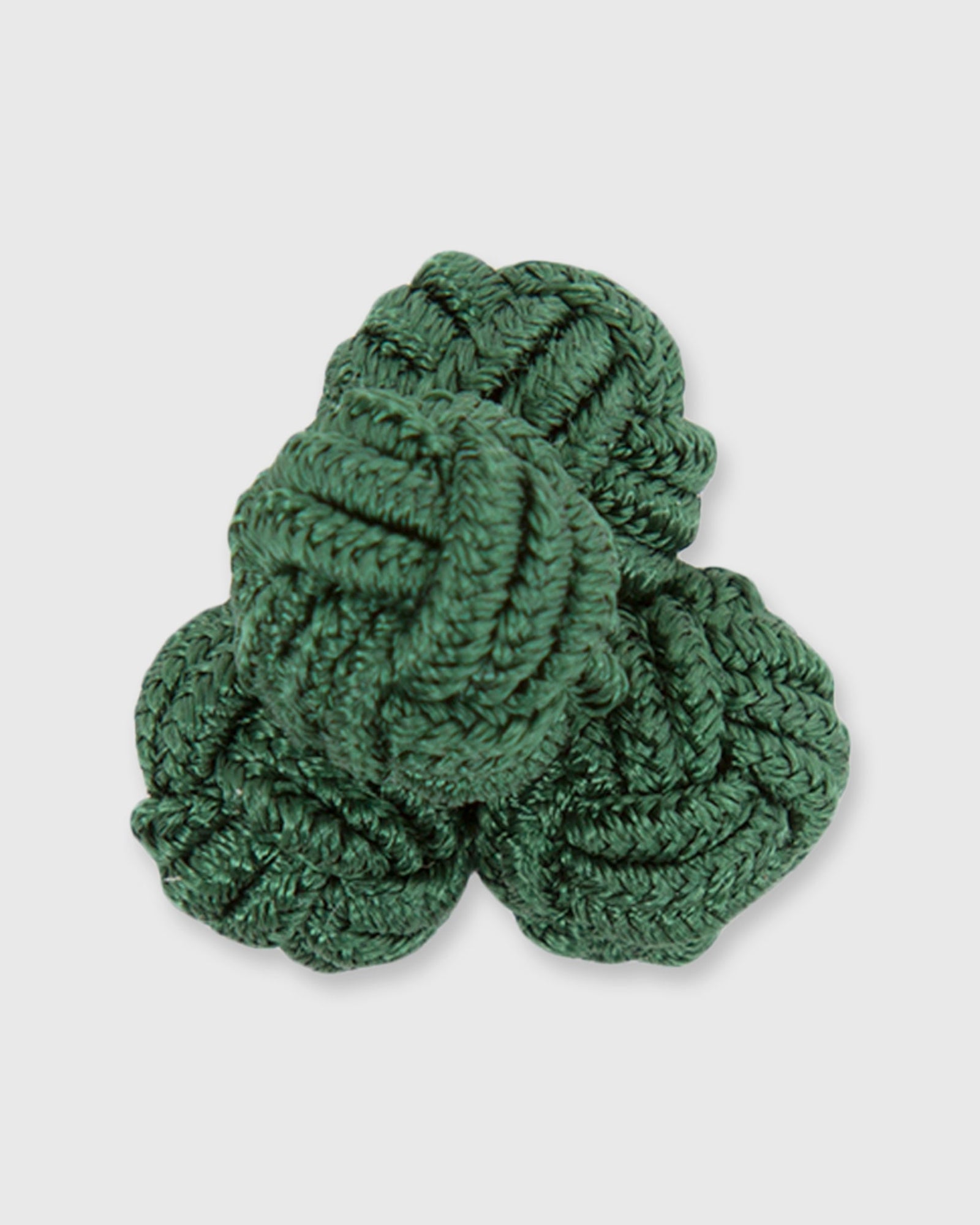 Small Silk Knot Cufflinks In Ranger Green