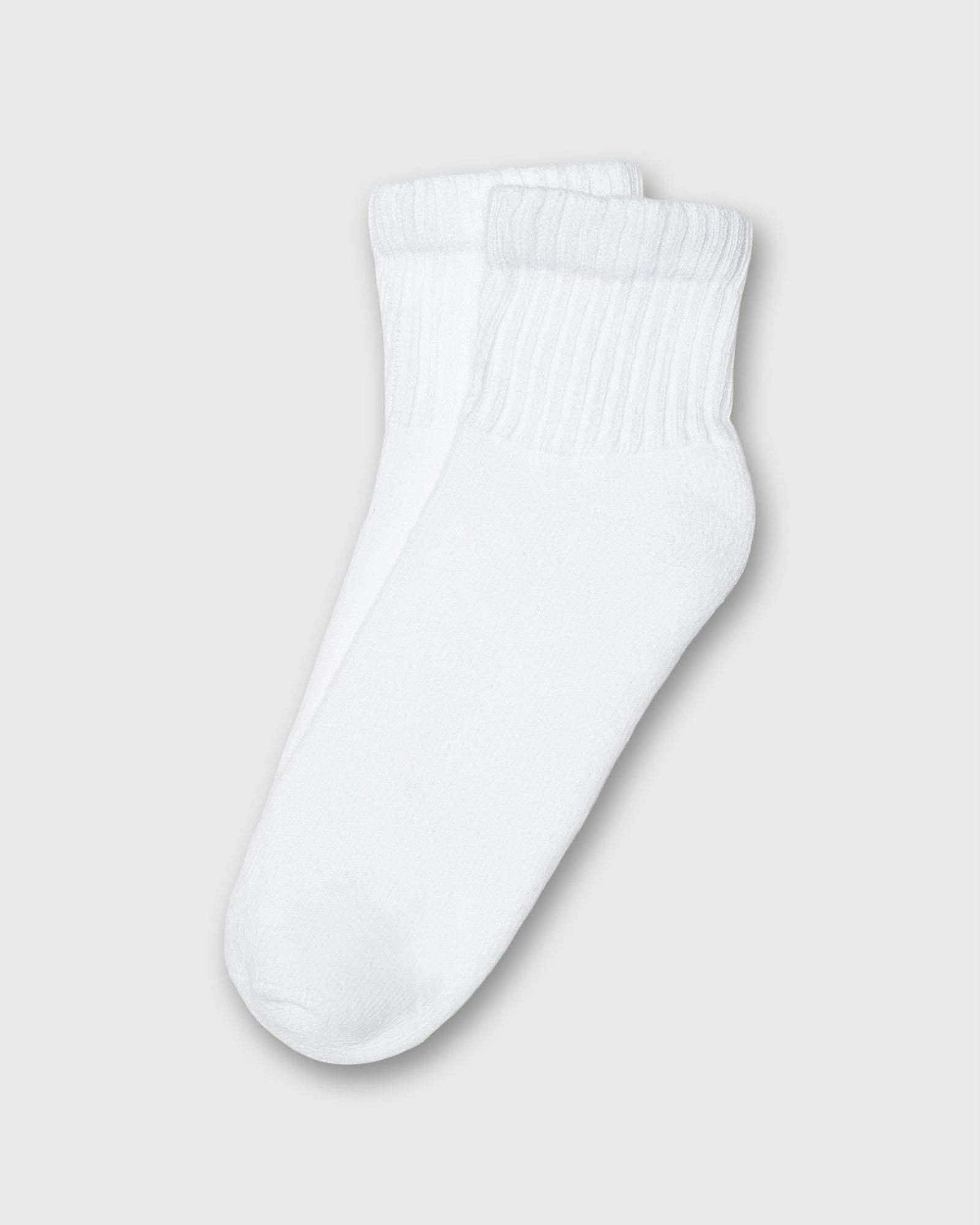 Solid Quarter Crew Socks In