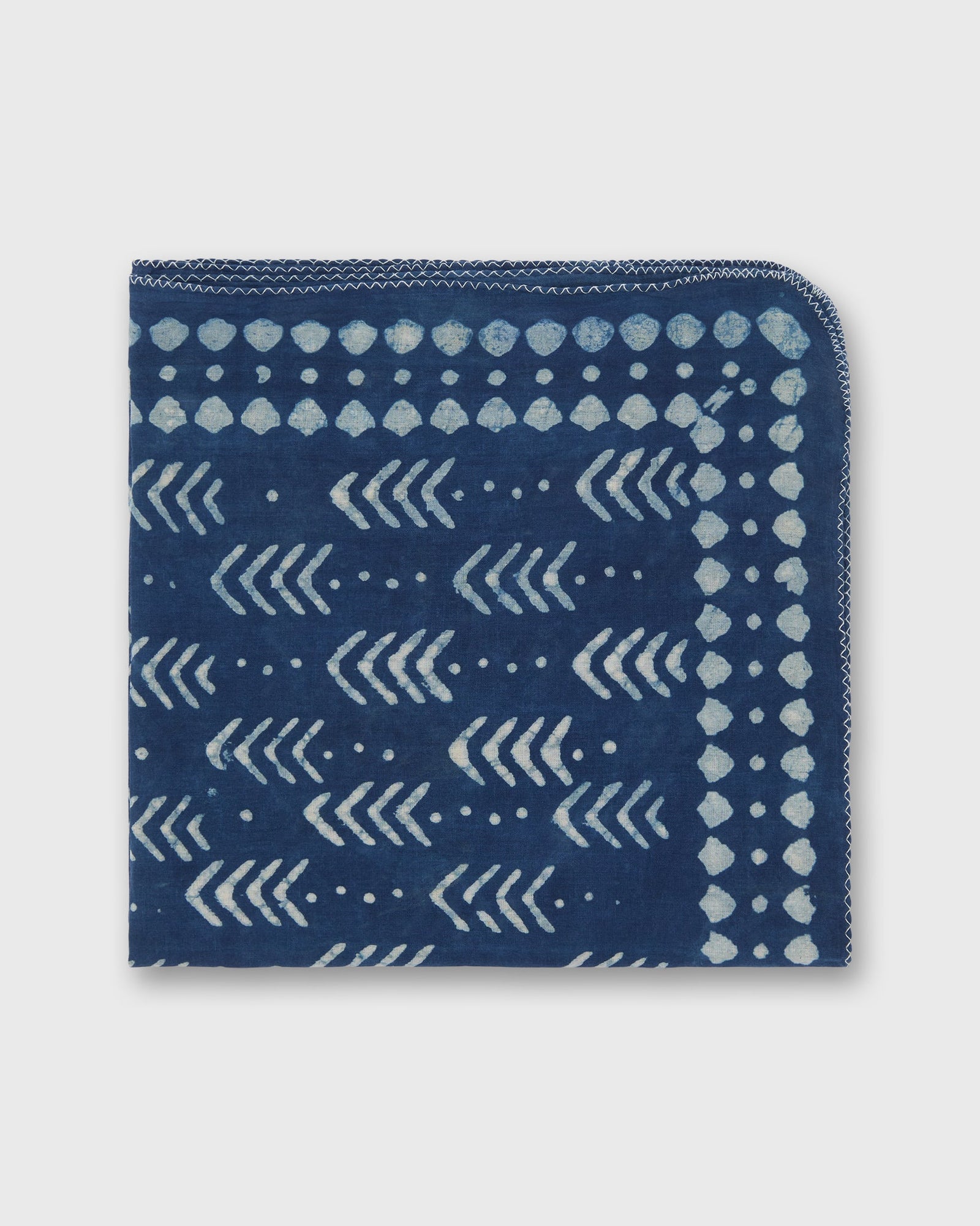 Printed Indian Bandana In Bone