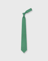 Silk Print Tie In Green Quatrefoil Tile