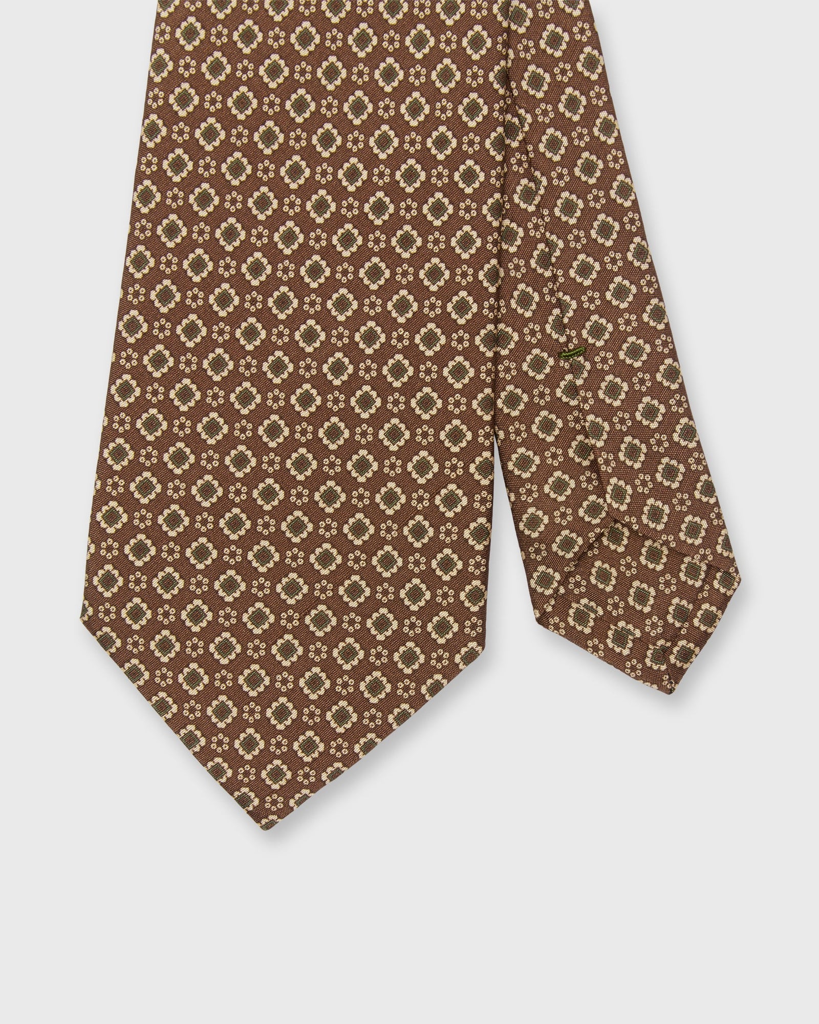 Silk Print Tie In Maize Medallion