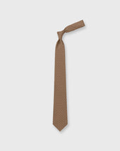 Silk Print Tie In Maize Medallion