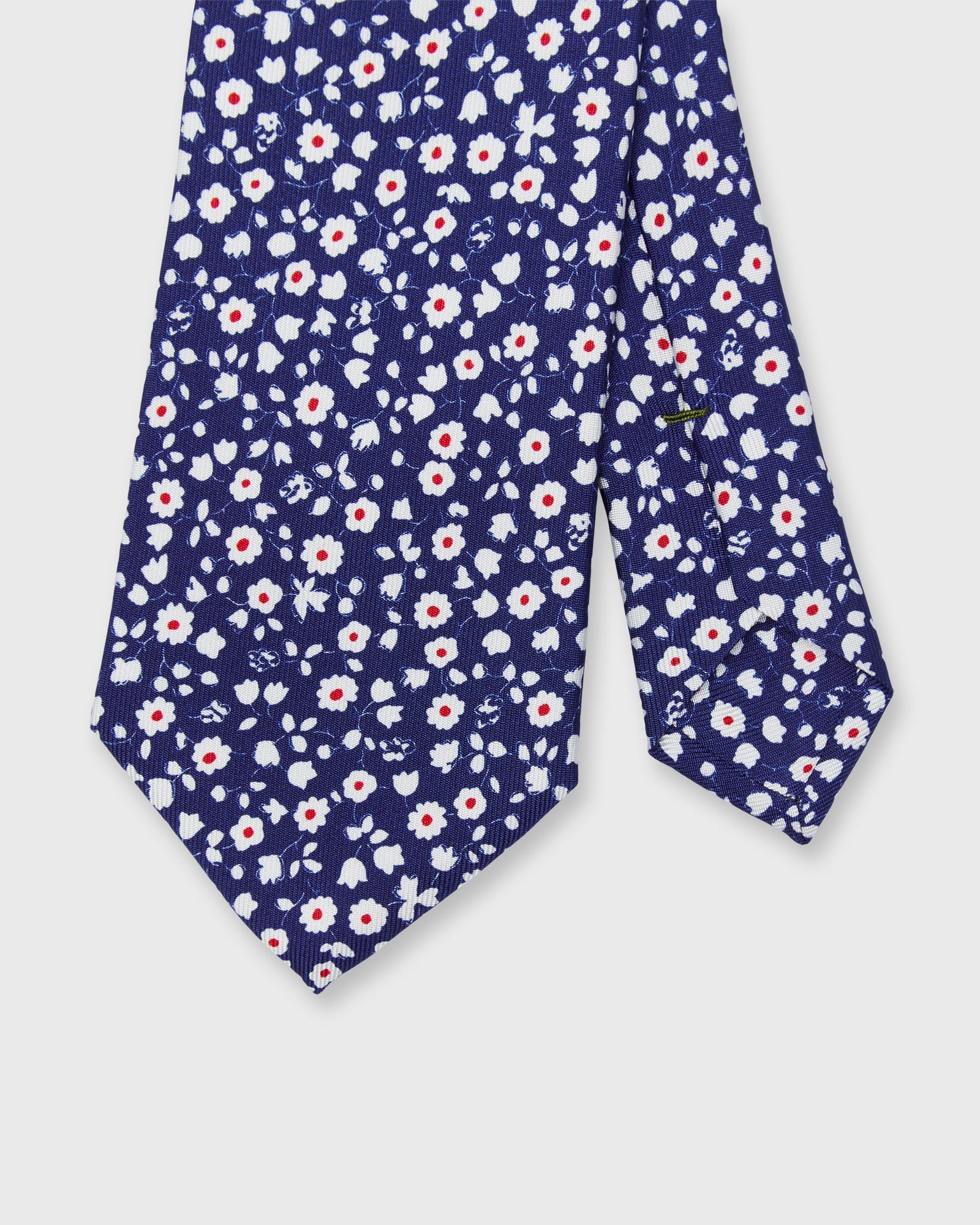 Silk Print Tie In Chalk Red Floral