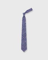 Silk Print Tie In Chalk Red Floral