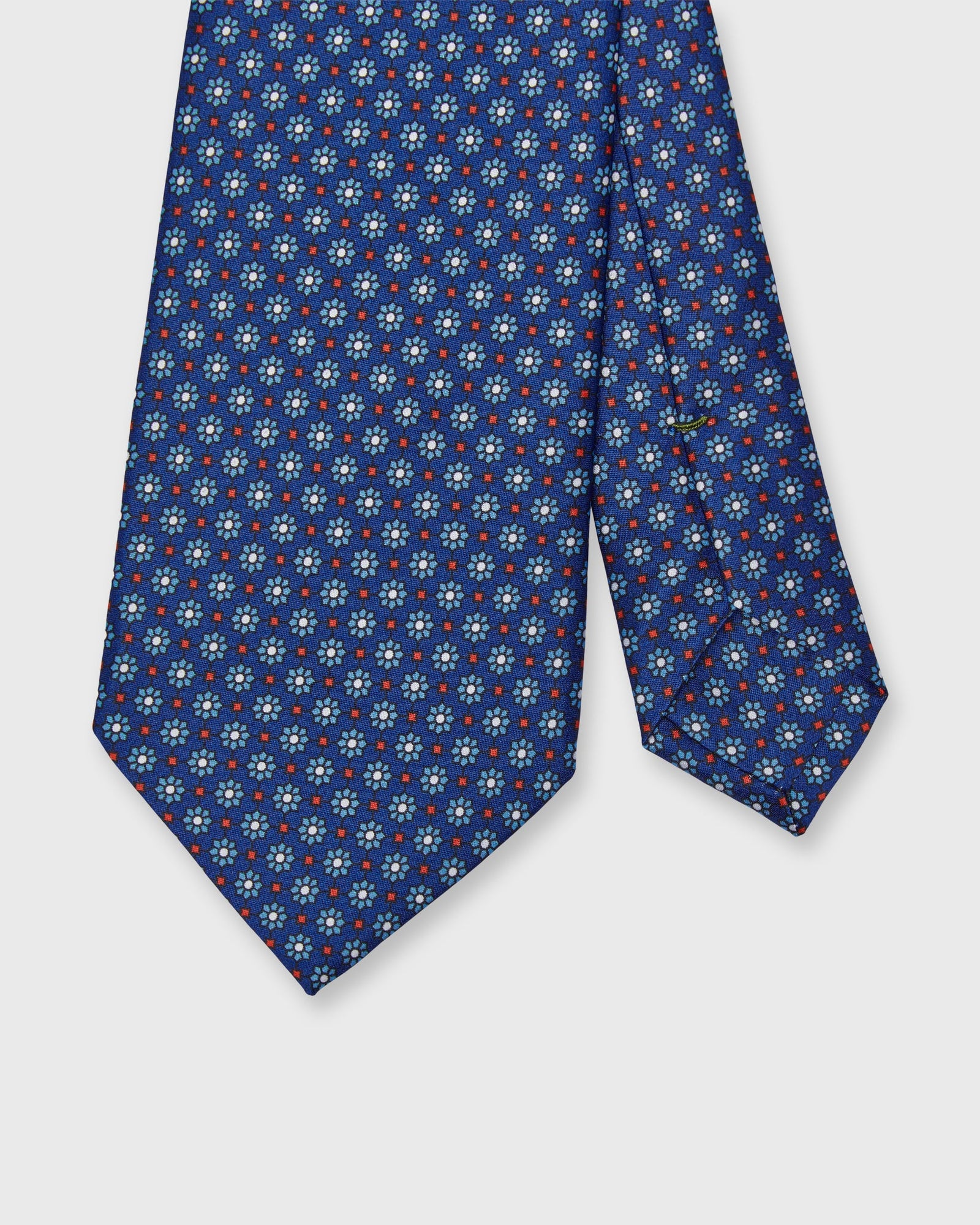 Silk Print Tie In Aegean Flower