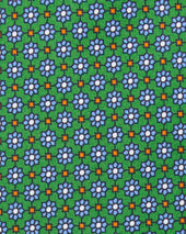 Silk Print Tie In Green Aegean Flower