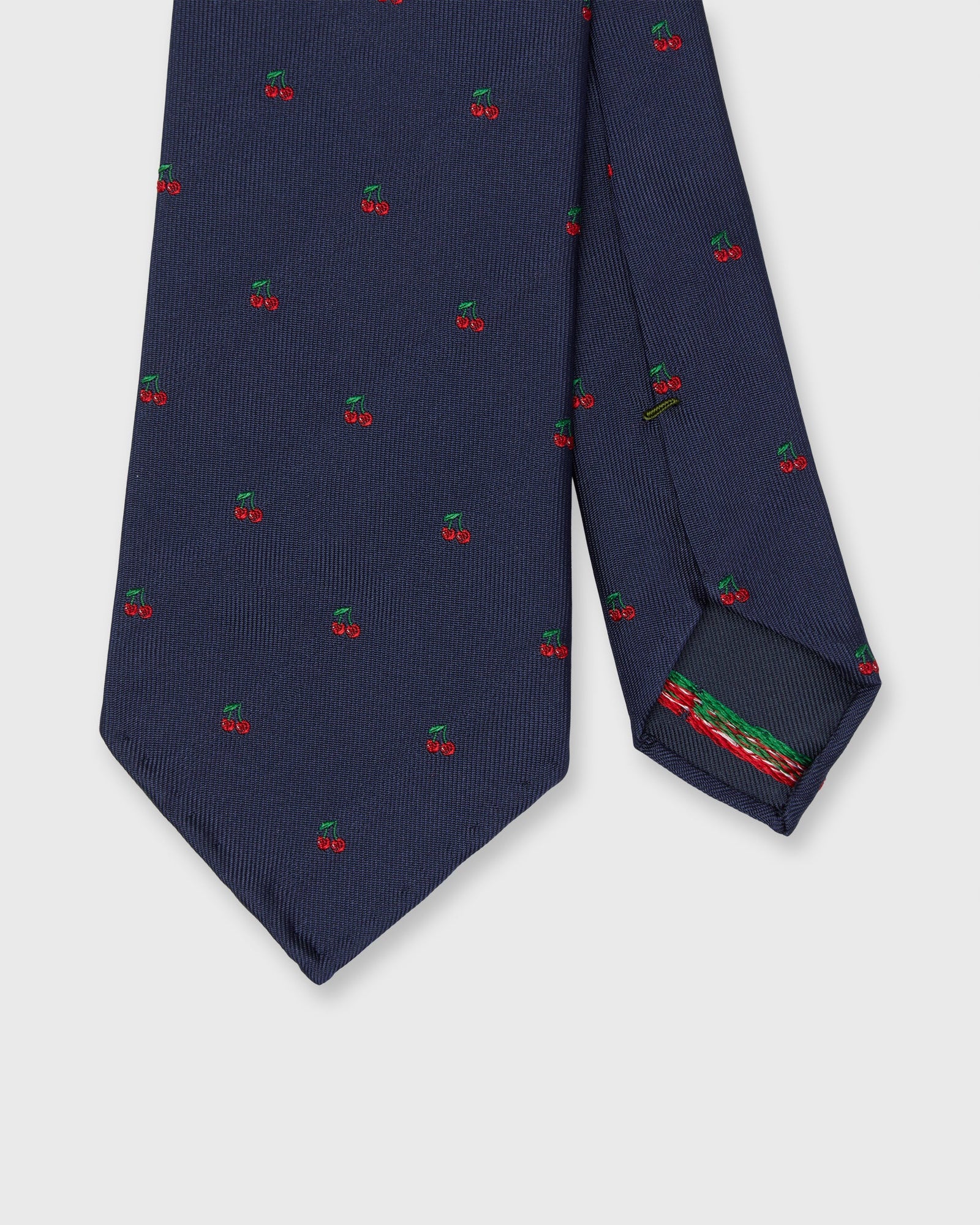 Silk Woven Tie In Red Cherry